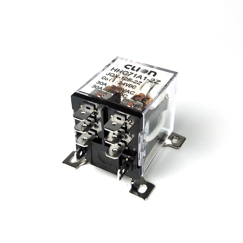 JQX-12F 2Z DC12V 24V AC220V 30A DPDT 2NC+2NC 8 Pin General Purpose Power Electromagnetic Relay HHC71A1-2Z