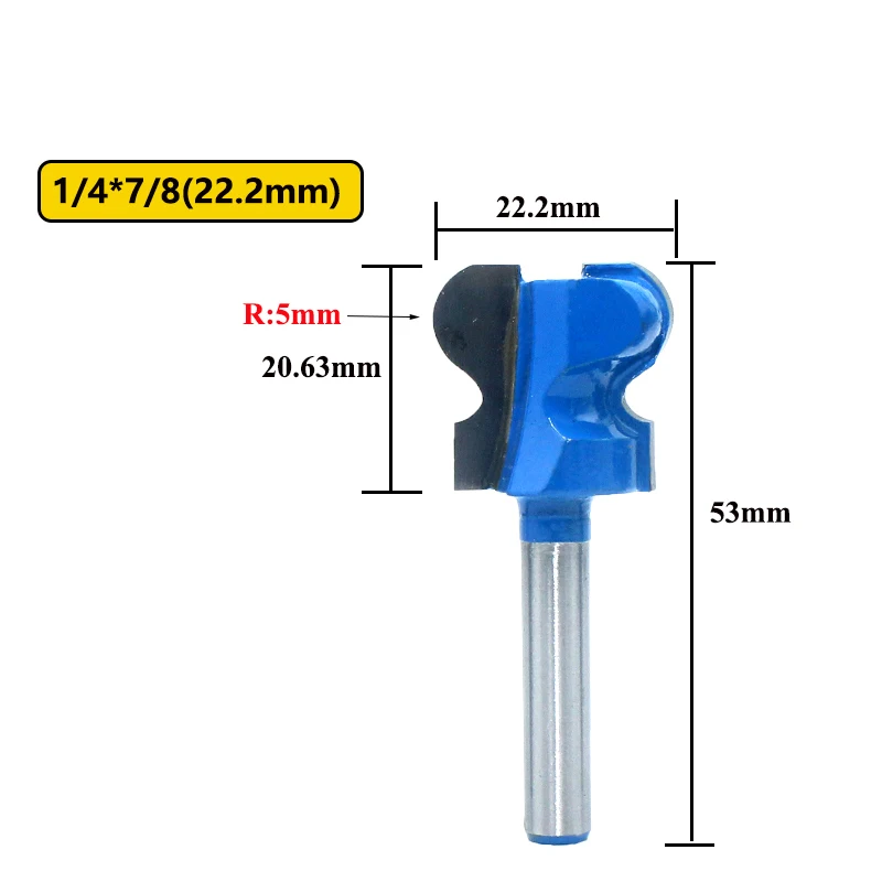 6mm 1/4 "uchwyt 6.35mm frezy z podwójnym palcem do frezowania drewna klasy przemysłowej Bit narzędzia do obróbki drewna MC01160