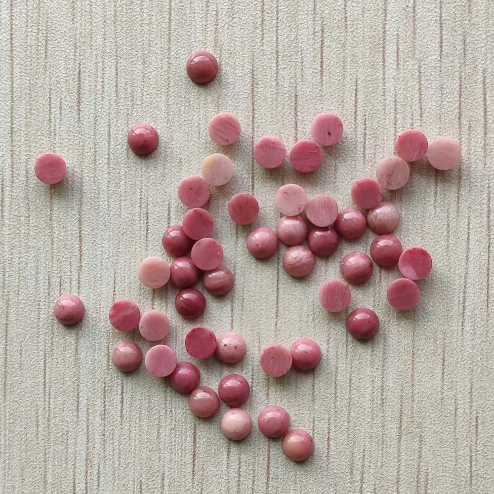 5mm New Wholesale 50pcs/lot 2020 high quality natural Rhodochrosite round cab cabochon beads for jewelry making free shipping