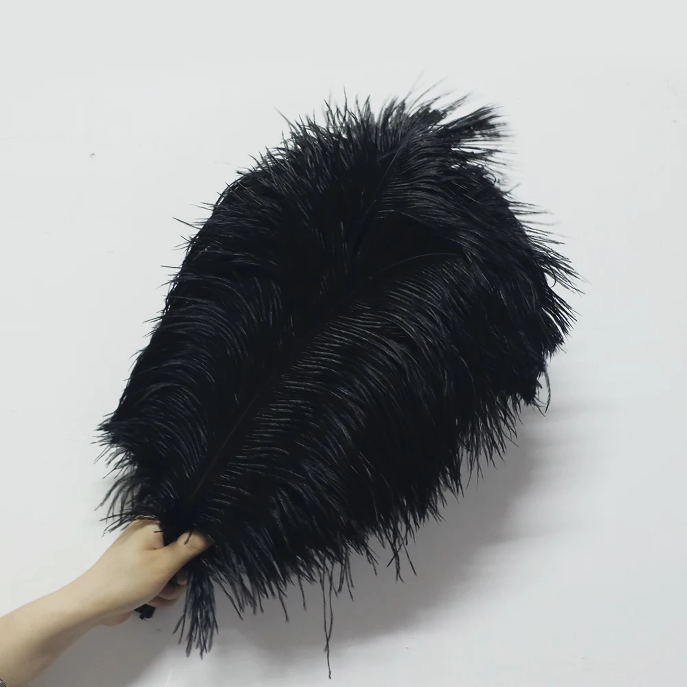 Wholasale Natural Black Ostrich Feathers for Crafts 15-60cm 6-24inch Wedding Party Supplies Carnival Dancer Decoration Plumes