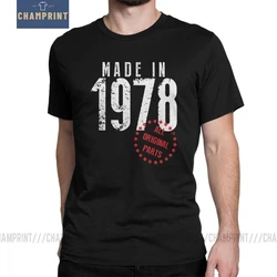 Made In 1978 All Original Parts Birthday T-Shirt Anniversary Novelty T Shirt for Men Short Sleeves Clothes Tee Shirt Cotton