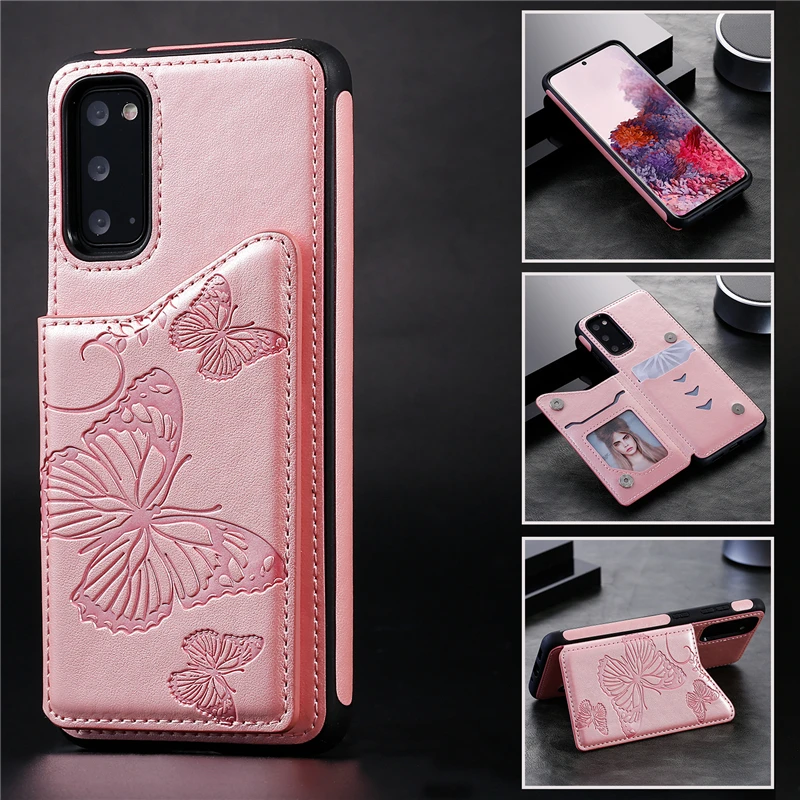 Butterfly Embossed Case For Samsung S8 S9 S10 S20 Plus S10 E S10 5G S20 Ultra Note 8 9 10 20 Ultra A50 A50S A30S Case Cover