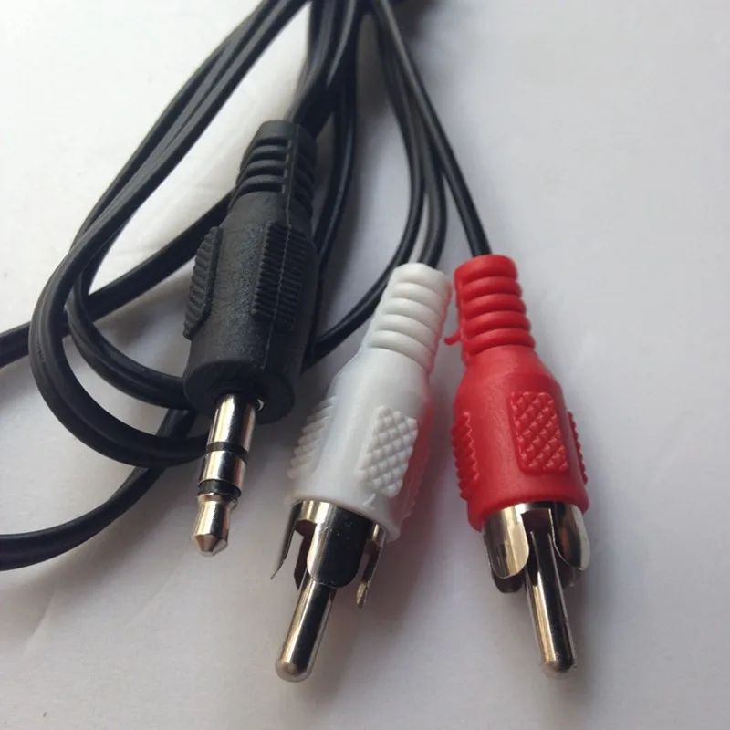 3.3ft/1m Audio Cable 3.5 Jack to 2 RCA male to male 2rca to 3.5mm AUX Stereo Audio Car Cable Splitter