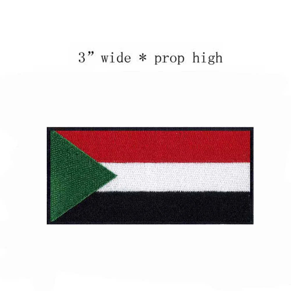 Sudan Iron On Embroidery Flag Patches Logos 3