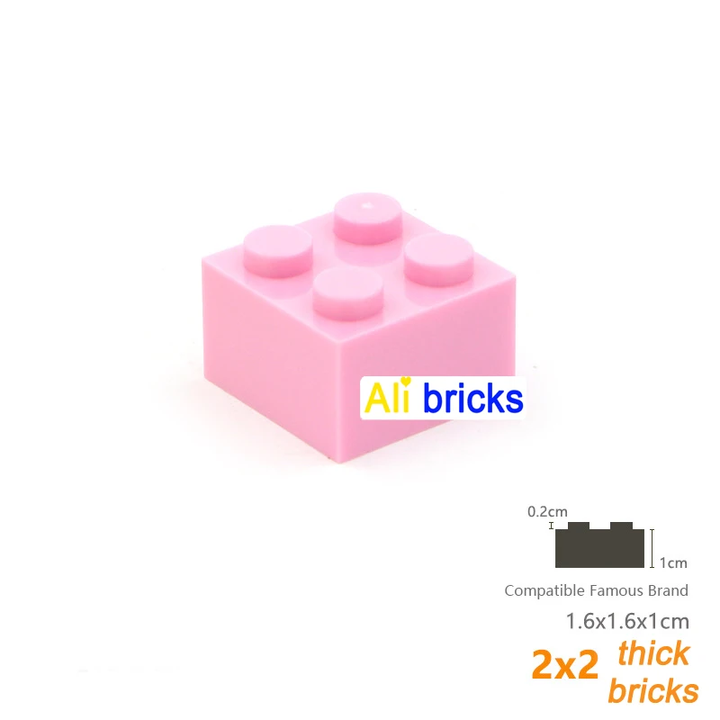 15pcs DIY Thick Figures Bricks 2x2 Dots Building Blocks Educational Classic Brick Compatible With 3003 Plastic Toys For Children