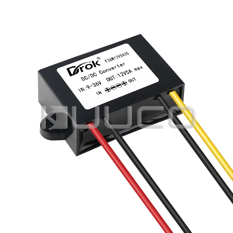 Imagem -02 - Adaptador dc 9v36v 12v para 12v 5a Regulador de Tensão Impulsionador Conversor dc 12v Estabilizador Impulsionador