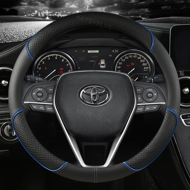 Microfiber Leather CarSteering Wheel Cover For Toyota Corolla Avensis Yaris Rav4 Hilux Auris 2013 2014 2015 Auto Accessories