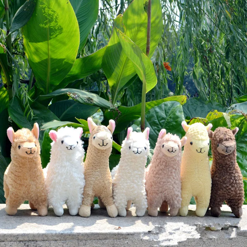 

23cm Lovely White Alpaca Llama Plush Toy Doll Animal Stuffed Japanese Soft Plush Alpacasso For Kids Birthday Gifts