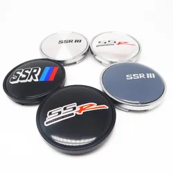 4pcs 62mm 56mm For SSR Car Wheel Hub Rim Center Cap Cover 56mm Badge Emblem Sticker