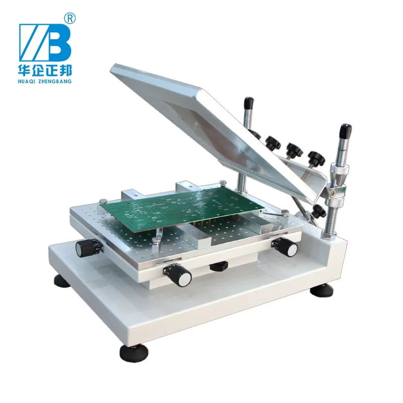 Easy to locate and use LED manufacturing pcb desktop manual stencil printer machine smt and screen printer