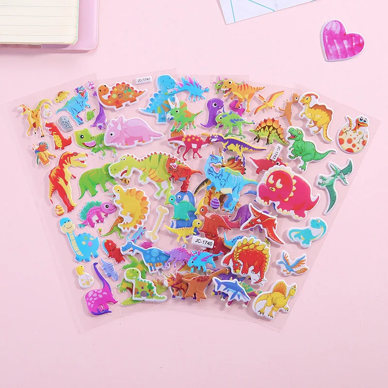 Dropshipping Sticker Kawaii Bubble Stickers Kids DIY Car Accessories Baby Girl Children Boy Toys Puffy Stickers Reward Kids Toys