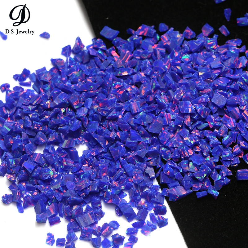 Factory Price (5 Gram/Lot)2mm-3mm OP01-OP78 Japan Import Synthetic Created Crushed Opal Chips  For Ring