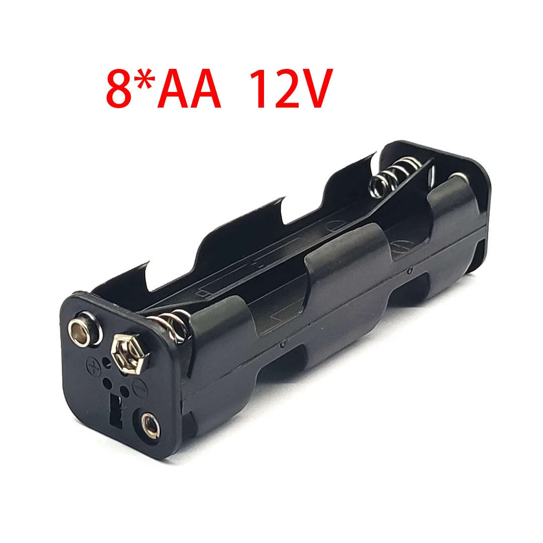 8 X AA 12V Battery Case 12V Battery Holder Back To Back Battery Storage Box 9V Button Battery Box Long Strap Type