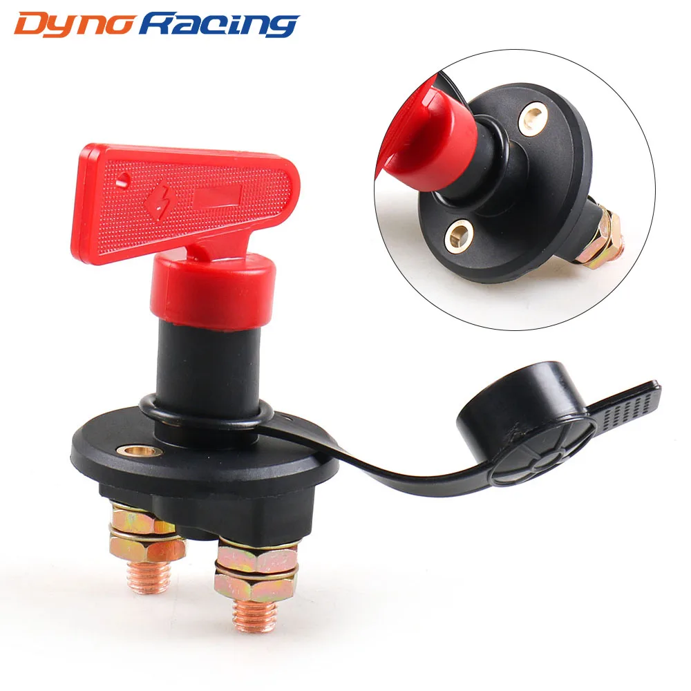 

12V 24V Disconnect Battery Isolator Cut Off Kill Switch M8 M10 With Removable Key For Car Marine Truck Boat