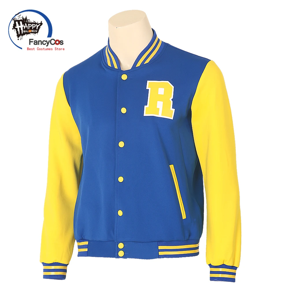 Archie Andrews Riverdale Varsity Bomber R Letterman Veste à capuche bleue d'été Pull Cosplay Costume pour adultes et enfants XS-3XL