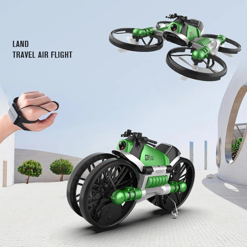 WIFI FPV uav aircraft Motorcycle 2 in 1 Deformation Drone With 4K HD Camera 3D Flip One Key Return Headless Mode RC Quadrocopter