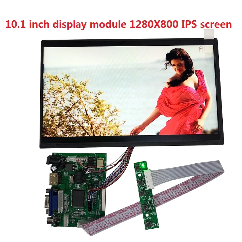 

10,1-дюймовый экран, тактильный модуль kit1280x800 IPS HDMI, ЖК-модуль voiture Raspberry Pi 3 10 точек тактильный mo