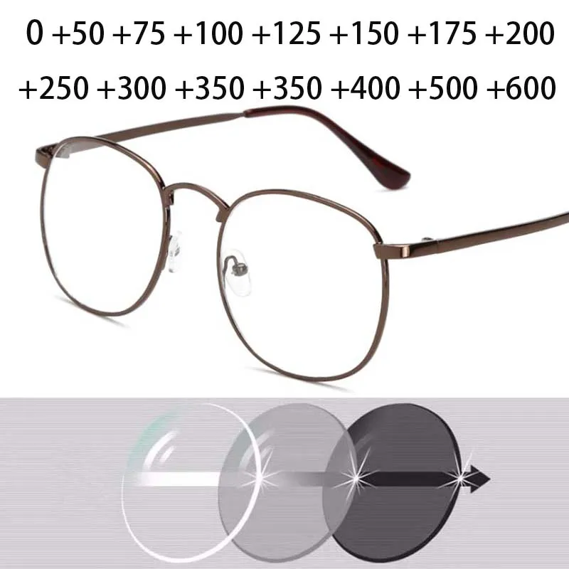 

Metal Frame Round Hyperopia Diopter SPH 0 +0.5 +1 +1.5 +2 +2.5 +3 +3.5 +4 +4.5 +5 +6 Photochromic Finished Reading Glasses