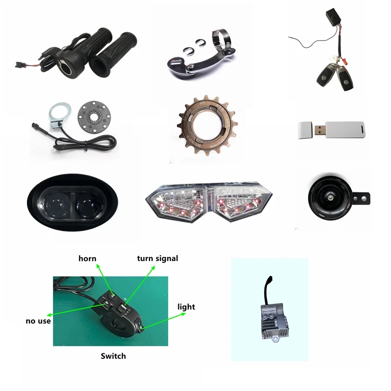 Kit di conversione moto NBpower/QS273 40H 8000W 72V con allarme, Controller Sabvoton programmabile, set luci, freni idraulici