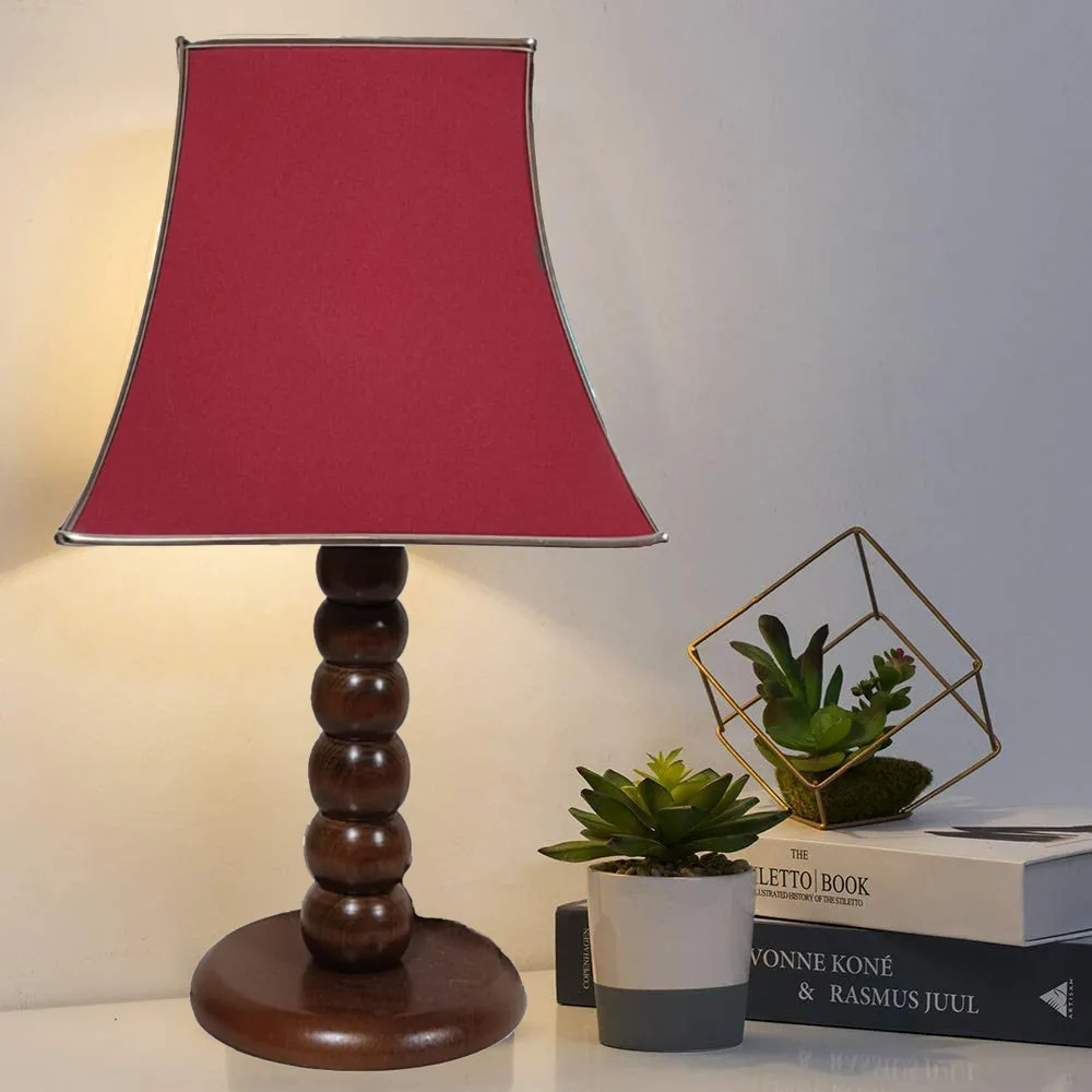 Decorative design wooden lampshade table lamp burgundy Tapered header coffee body, color, coffee abajur