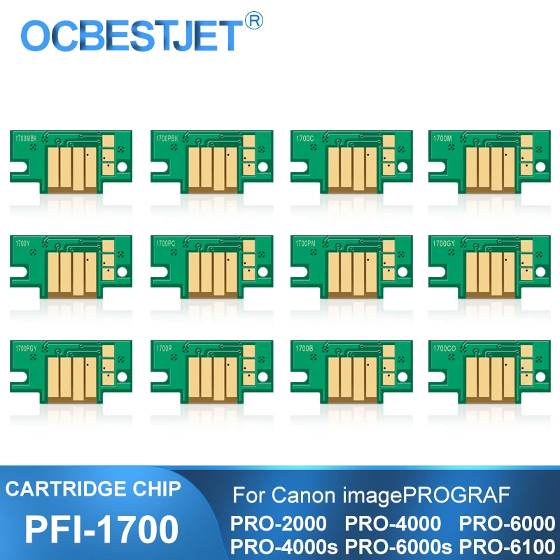 chip de cartucho permanente canon pro 2000 pro2100 pro4000 pro 4000s pro6000 pro 6100 chips pfi1700 01