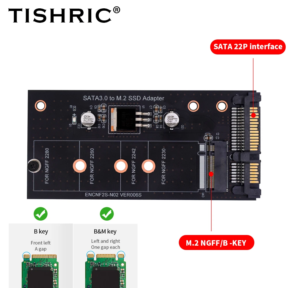 Tishric m.2 ngff msata para sata 2.5 Polegada placa de adaptador duplo-porto 2 em 1 ssd msata para sata adaptador 22pin porta msata