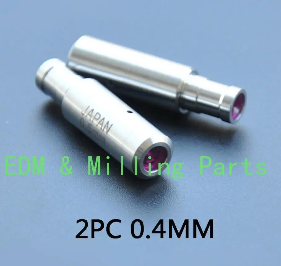 2PCS CNC EDM Wire Cut Machine Parts Ruby Ceramic Electrode Guide 0.4MM For EDM Wire Cut Mill Part