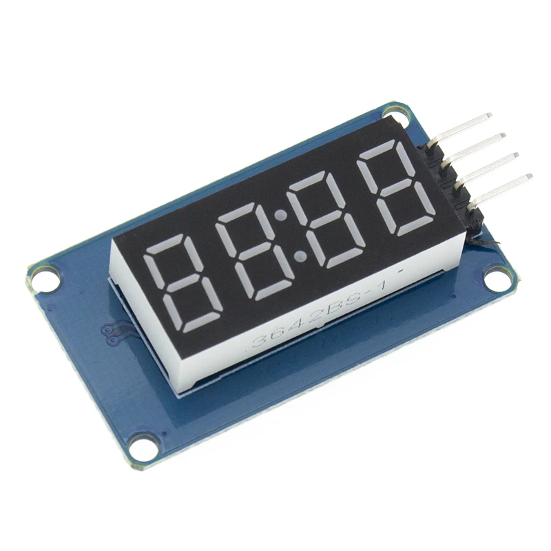 TENSTAR TM1637 4 Bits Digital LED Display Module 7 Segment 0.36 Inch Clock RED Anode Tube Four Serial Driver Board Pack