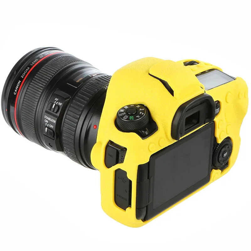 Per Canon 6D2 Silicone Della Macchina Fotografica Custodia protettiva per Canon 6D MARK II 6DII 6D2 Litchi Texture antiscivolo Macchina Fotografica