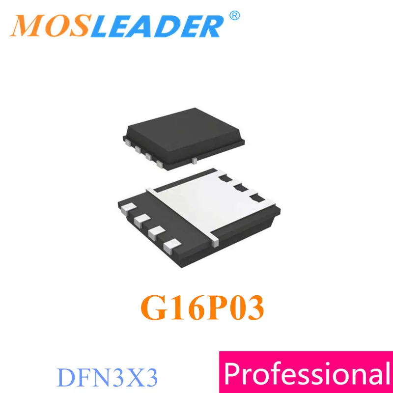 

Mosleader G16P03 DFN3X3 100 шт 500 шт 1000 шт P-Channel 30V 16A высокое качество Mosfets Сделано в Китае