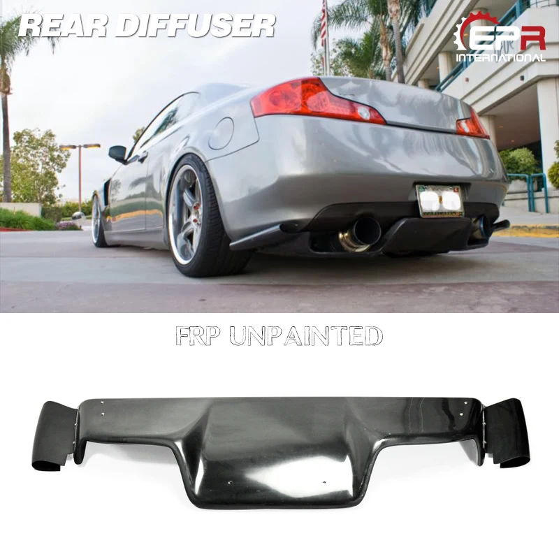 

For Nissan Z33 350Z (2003-2008) FRP Unpainted Infiniti G35 Coupe 2D JDM TS Style Fiberglass Rear Diffuser (with Fitting) Bodykit