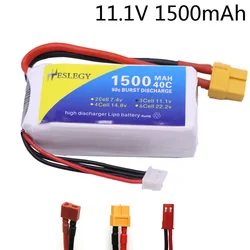 11.1 V 1500mAh 3S bateria LiPo T/XT60/wtyczka JST dla WLtoys V950 Rc samochód helikopter samolot akcesoria 11.1 V akumulator o dużej pojemności