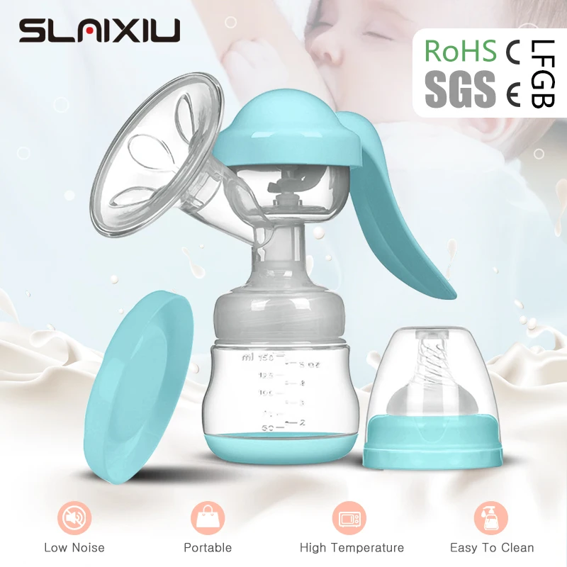 Manual Breast Pump Silicone Breast Pump Baby Milk Breastfeeding Accessories BPA Free Sucking Postpartum Supplies Accessories