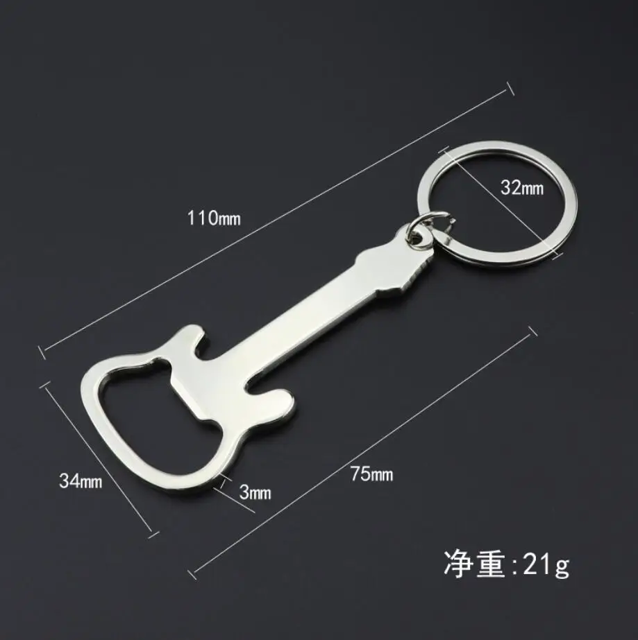 Hot Women New Guitar Opener Top Quality Metal Key Chain Car Charm Accessories New Men Best Gift Jewelry K1916