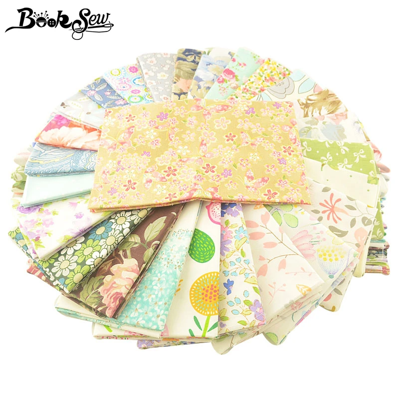 Booksew 40x50cm/pcs Floral Design 100% Cotton Fabric Telas Algodon Patchwork Tissu Hand DIY Quilts Cloth Sewing Cushion Material