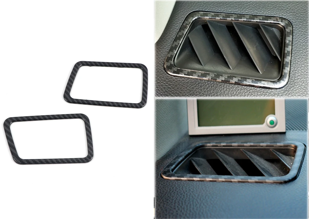 For Subaru WRX/ WRX STi/ Levorg 2014-2021 Car Accessories ABS Carbon Front Air Condition Vent Outlet Cover Trim 2pcs
