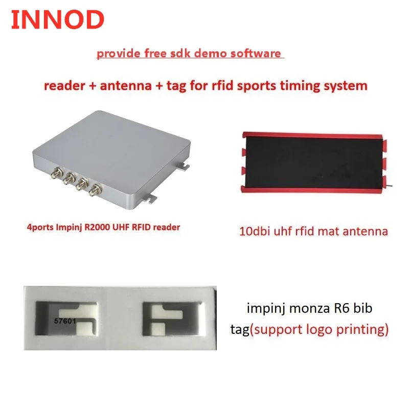 

rfid running race timing system 840-960mhz passive Indy Impinj r2000 chip 4 ports uhf rfid epc gen 2 tag fixed reader