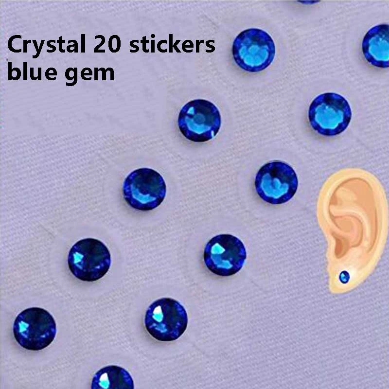 Magnetic Bead /5 colors crystal ear Patch Transparent Tape Anti-allergic Magnetic therapy Ear Pressure Paste Ear Auriculotherapy