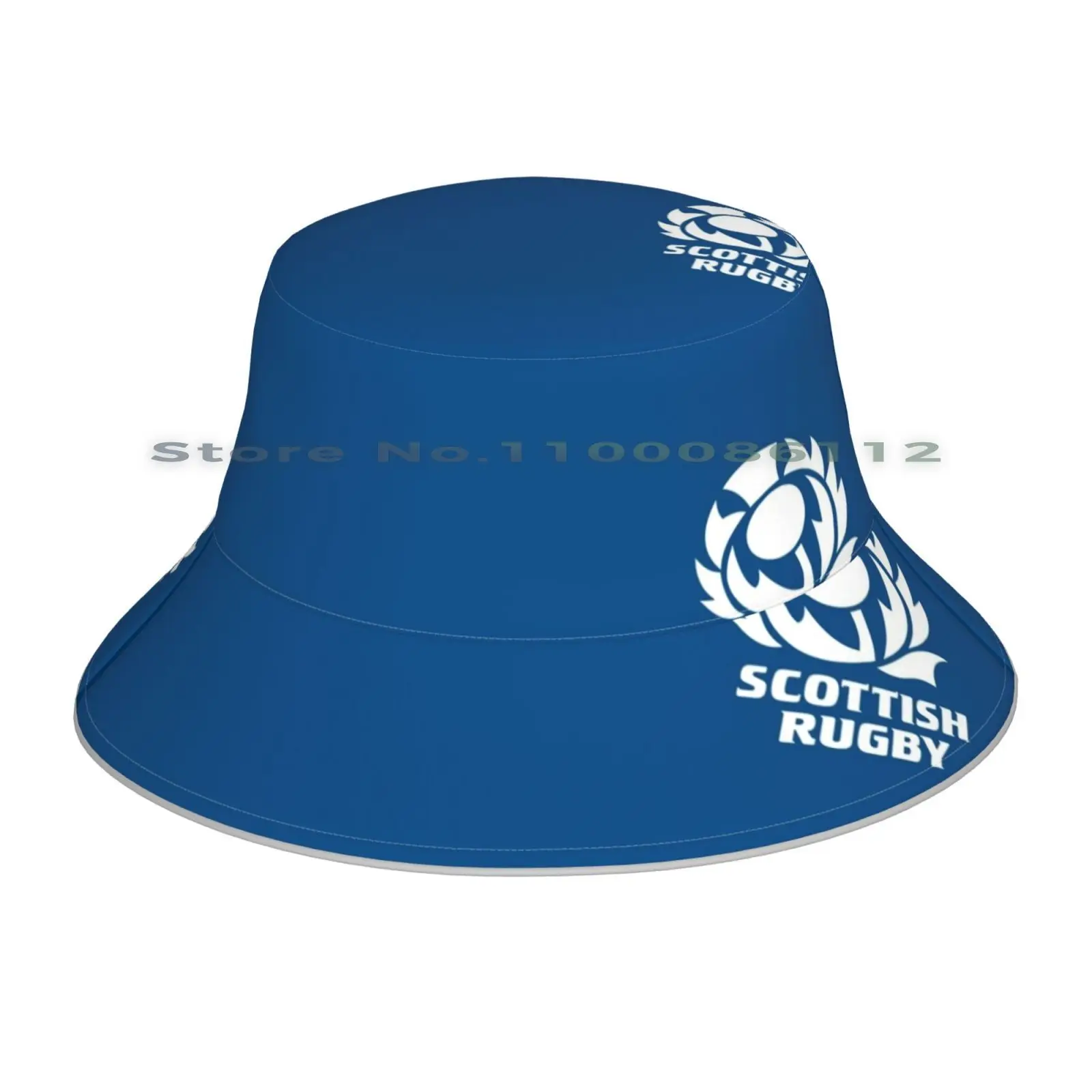 Scottish Rugby White Logo Beanies Knit Hat Scotland Scottish Rugby The Thistle Thistles Six Nations 6 Nations Edinburgh Flag Uk