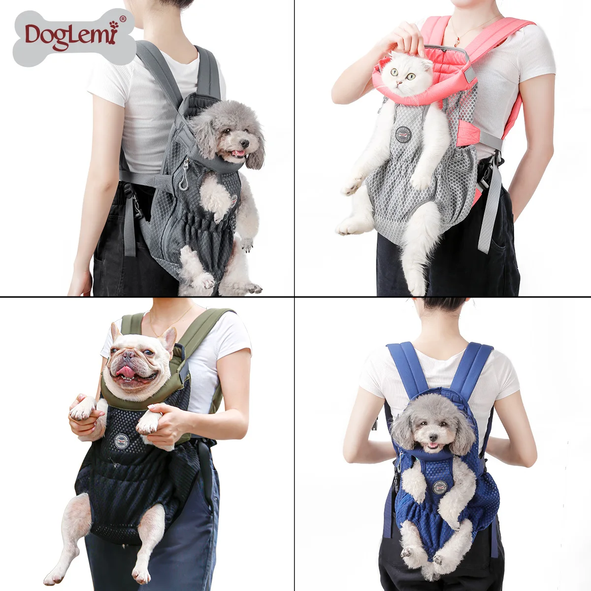 Pet Dog Carrier Mesh Breathable Bag Cat Backpack for Traving Shopping Carring Bag Products for Dogs Anilmal Transport Carrier