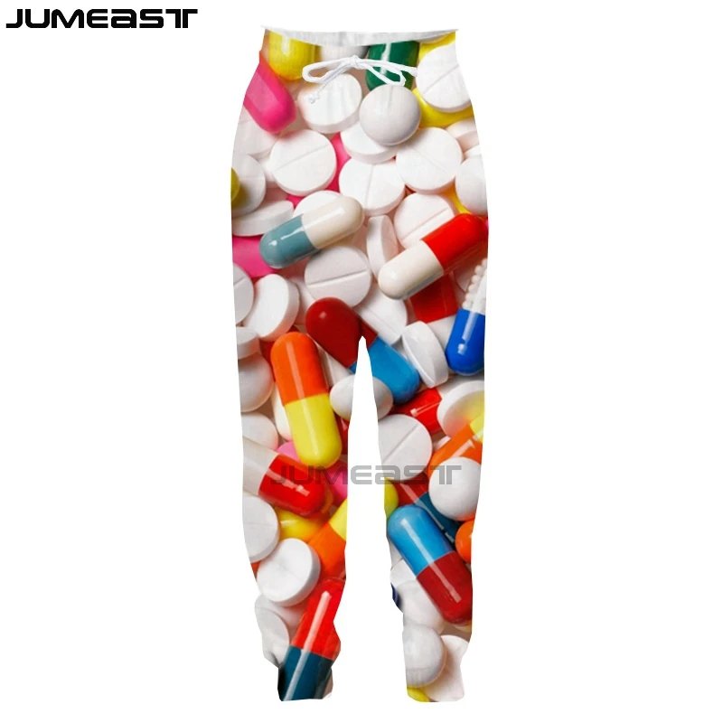 Jumeast Men Women 3D Pill Candy Fruit Oversized Streetwear Harajuku Casual Long Pants Sweatpants Fashion Spring Autumn Trousers