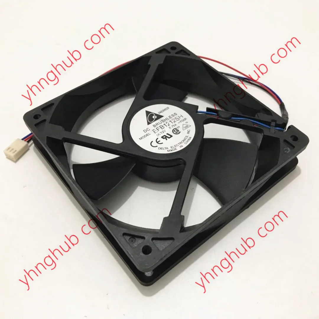 

Delta Electronics EFB1212SH F00R DC 12V 0.75A 120X120X25mm Server Cooling Fan