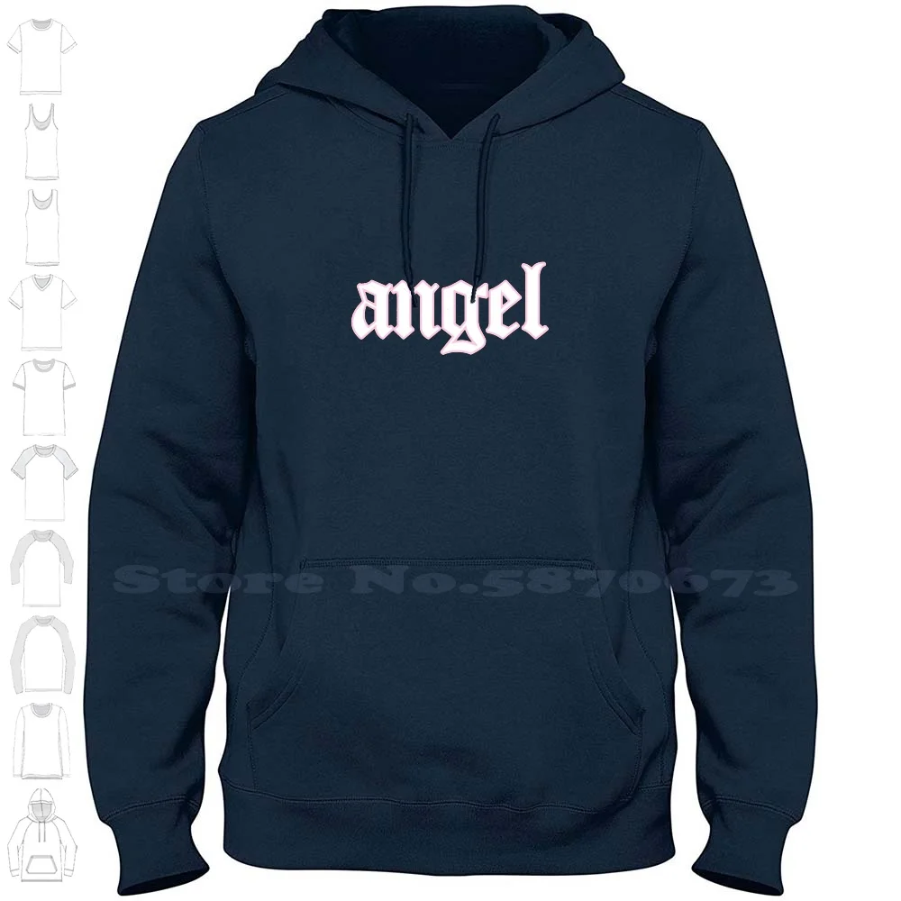 Pink Angel 100% Cotton Hoodie T-Shirt Angelic Y2K Couture Blue Aesthetic Baby Blue Pink Aesthetic 2000S Style 2000S Aesthetic