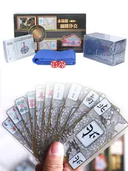148 Piece-Cards Crystal Mahjong Set Waterproof Lightweight Poker Playing Card Suit For Mahjong Lovers And Beginners