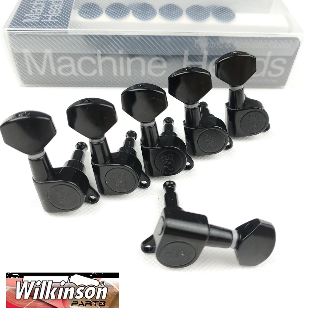 Wilkinson WJN-07 Electric Guitar Machine Heads Tuners for ST TL Black Tuning Pegs ( With packaging )