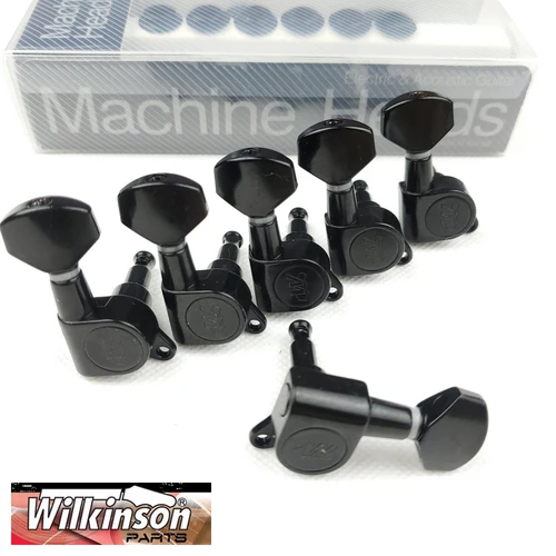 Wilkinson-afinadores de cabezales de máquina de guitarra eléctrica, WJN-07, clavijas de afinación para ST TL Tele, color negro, con embalaje