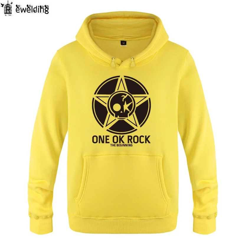 Mens Hoodies One Ok Rock Printed Hoodie Men Fleece Cotton Long Sleeve Man's Sweatshirt Skate Hip Hop Pullover Tracksuit Coat New