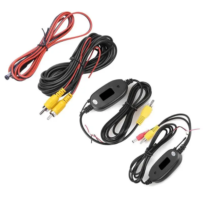 6m 20ft Car RCA Video Cable for Car Rear View Camera 2.4GHz Wireless Video Transmitter Receiver Kit for Parking Reversing Camera