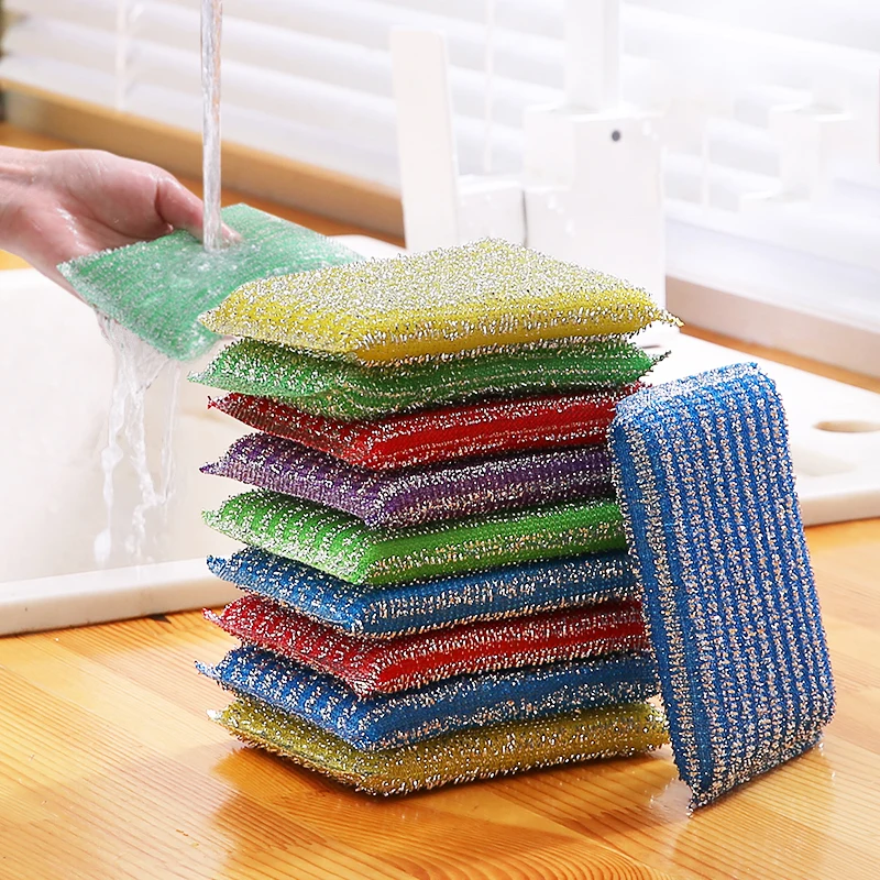 Household Dishwashing Brush 8 Pieces Soft Comfortable Strong Decontamination Easy Clean Kitchen Sponge Wipe