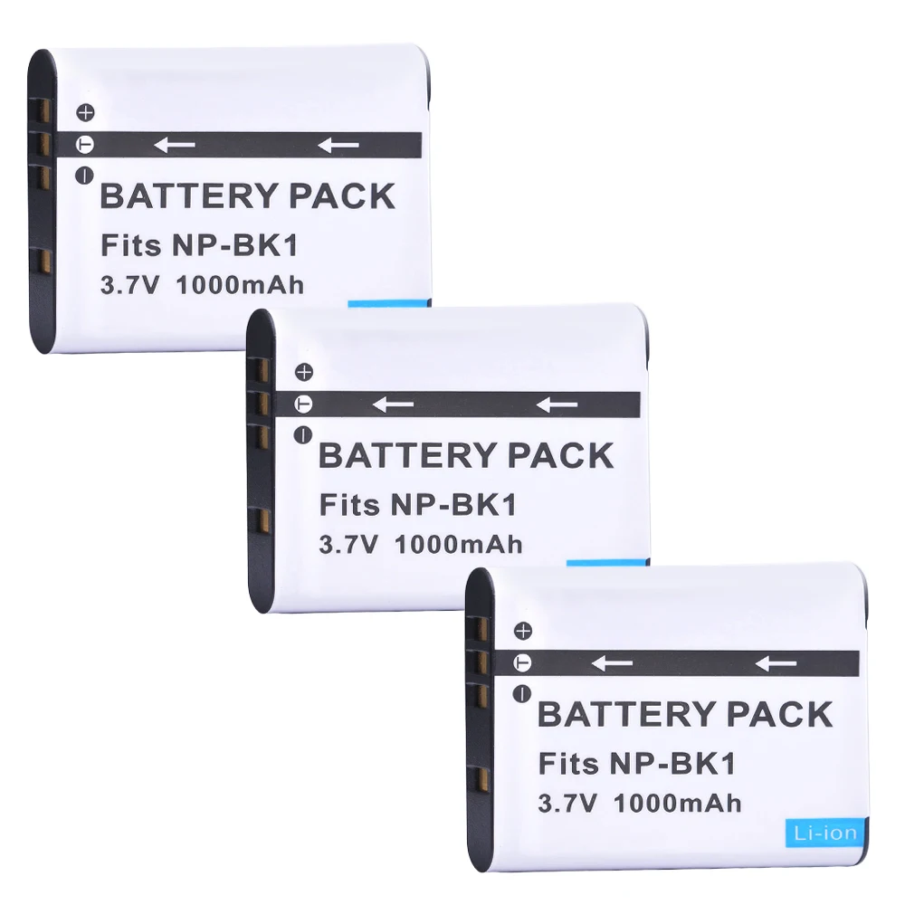 1000mAh NP-BK1 NPBK1 Batteries for Sony Cybershot MHS-PM5 DSC-W180 MHS-CM5 DSC W370 S980 S750 S780 S950 W190